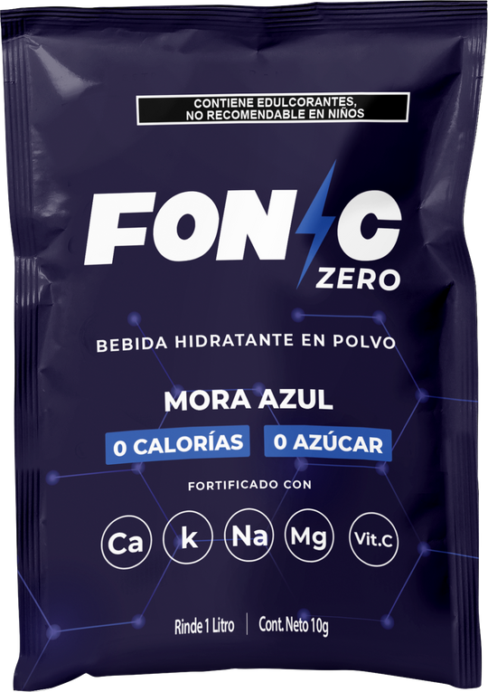 Bebida en Polvo con Electrolitos Sin Azúcar Sabor Mora Azul 10g