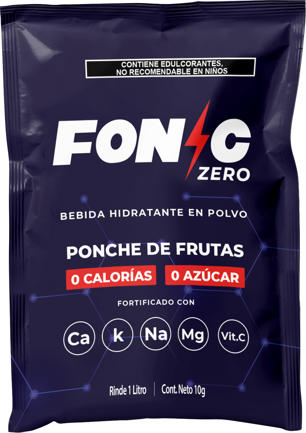 Bebida en Polvo con Electrolitos Sabor Ponche de Frutas 10g