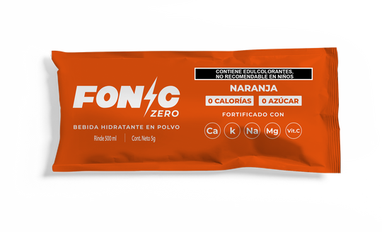 Bebida con Electrolitos Sin Azúcar Sabor Naranja 5g